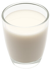Glass of milk isolated