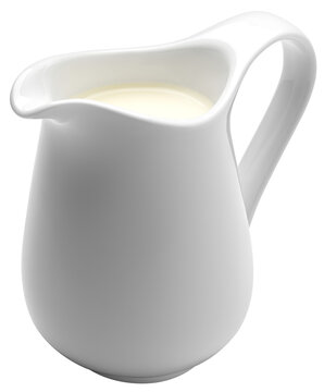 Milk or cream jug isolated