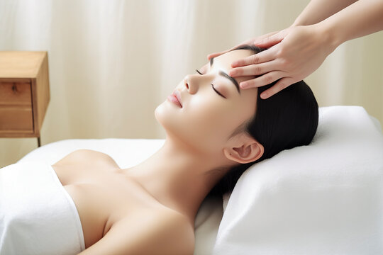 Graceful Serenity: Embracing Tranquility through a Balinese Massage Journey for the Beautiful Woman, ai generative