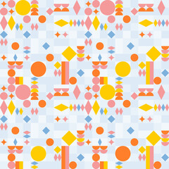 Seamless geometric shapes print texture. Vector illustration texture.