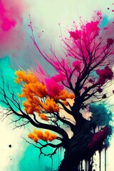 Obraz na płótnie Canvas tree in colors