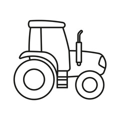 Tractor editable stroke outline icon.