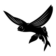 Naklejka premium flying fish vector illustration