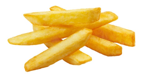 Delicious potato fries cut out
