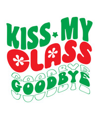 Kiss My Class Goodbye Retro SVG