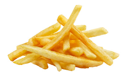 Delicious potato fries cut out
