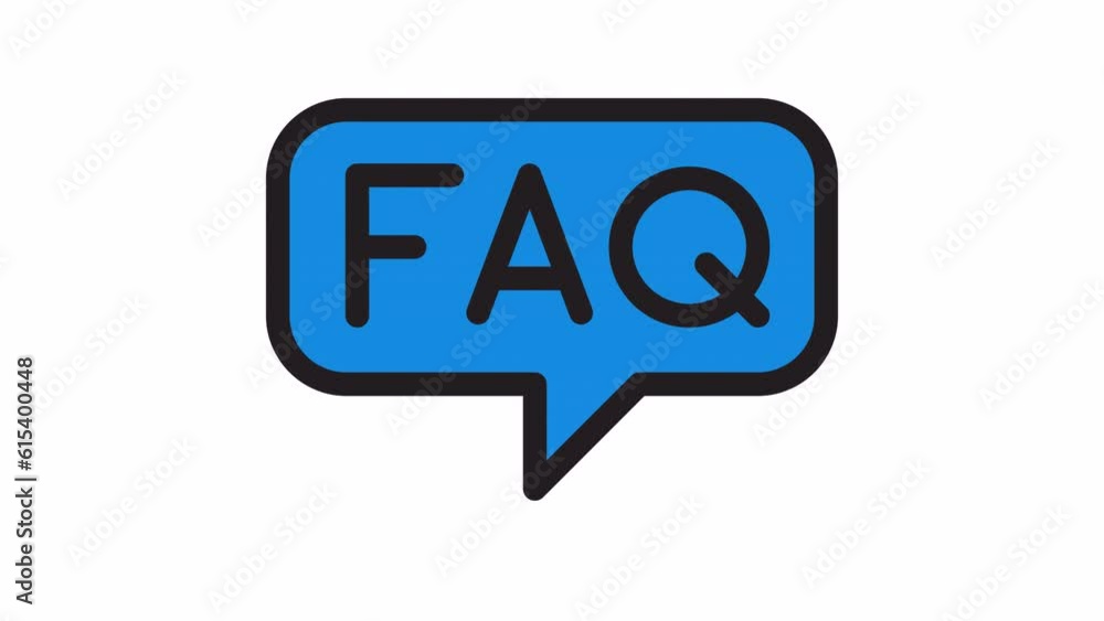 Aufkleber faq, questions and faq animated icon on transparent background.