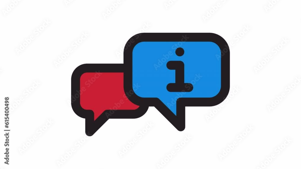 Poster information, questions and faq animated icon on transparent background.