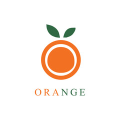 Free vector orange fruit icon logo design