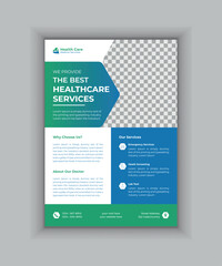 Medical and healthcare flyer template