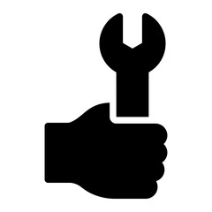 spanner glyph icon