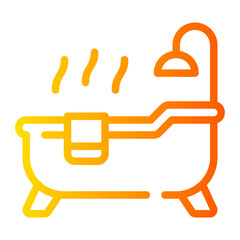 bath tub gradient icon