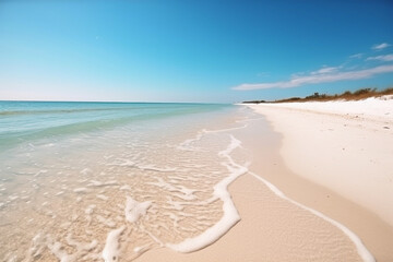 Fototapeta na wymiar broad beach background with white sand