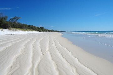 broad beach background with white sand