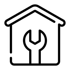 house repair line icon