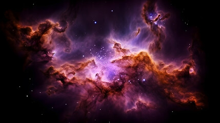 Fototapeta na wymiar Galaxy and stars. Deep space in the sky. Nebula. Render image space art created with Generative AI