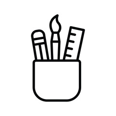 stationery icon vector design template in white background