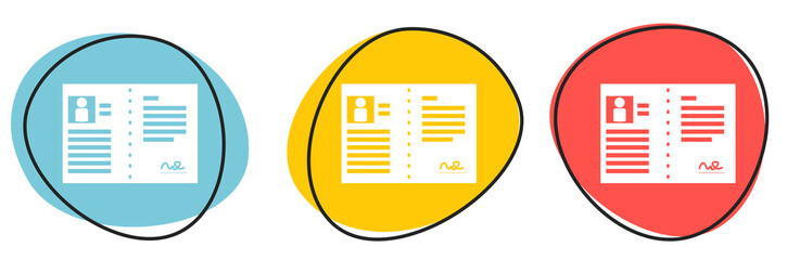 Button Banner für Website oder Business: Bewerbung oder Zeugnis