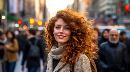 Fototapeta premium woman with dazzling gromed hair, generative ai