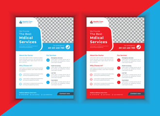 Medical and healthcare flyer template