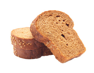 Sliced bread isolated on white