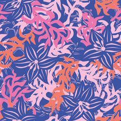 Colourful Floral Seamless Pattern Design Background