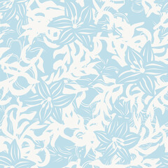 Pastels Floral Seamless Pattern Design Background