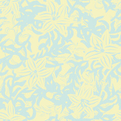 Fototapeta na wymiar Pastels Floral Seamless Pattern Design Background