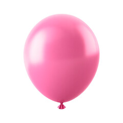 Pink balloon on white background
