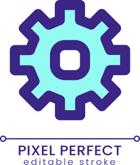 Settings pixel perfect RGB color ui icon. Software functions setup. Simple filled line element. GUI, UX design for mobile app. Vector isolated pictogram. Editable stroke. Poppins font used