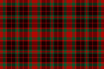 Plaid background, check seamless pattern in red. Vector fabric texture for textile print, wrapping paper, gift card or wallpaper.