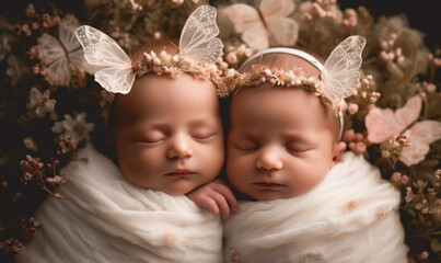 Fototapeta premium tender, delicate baby pictures that capture the innocence and beauty of the little ones. AI GENERATIVE