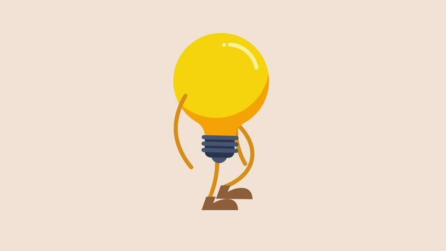 Light Bulb walking animation.