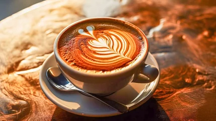 Foto op Plexiglas cup of coffee with heart © bmf-foto.de