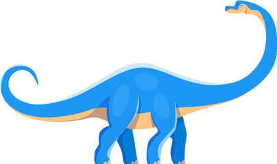 Cartoon Datousaurus dinosaur character, cute dino or kids Jurassic park toy, vector extinct animal. Funny cartoon Datousaurus dinosaur with long neck, paleontology reptile lizard character
