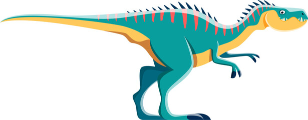 Cartoon dinosaur, Dubreuillosaurus or Jurassic dino character, vector funny reptile. Kid comic toy of Dubreuillosaurus dinosaur from extinct prehistoric monster for kids dinosaurs collection