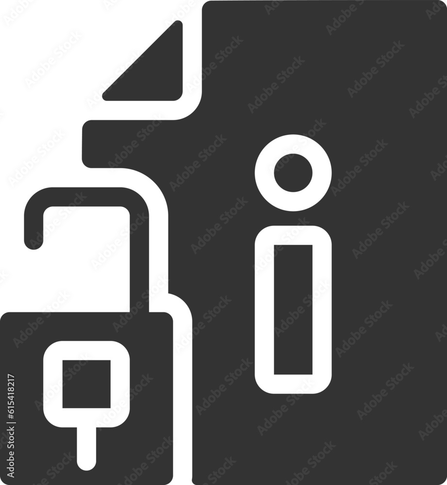 Poster access to information black glyph icon. open database files. free sources for customers. studying da