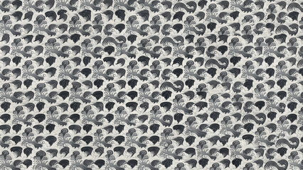 wallpaper pattern of spring cherry blossoms monocrome