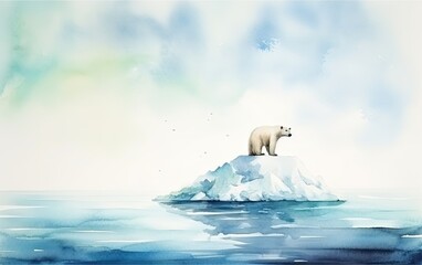 Naklejka premium Polar bear in the region.