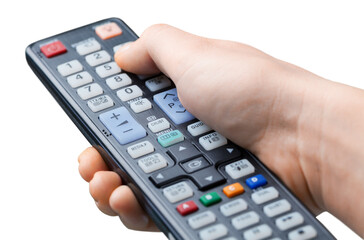 Hand Using a Remote Control