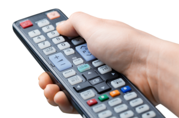 Hand Using a Remote Control