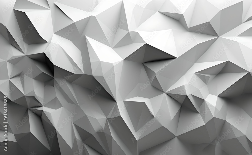 Poster a geometric design of overlapping polygons in a monochromatic color scheme. generative ai.