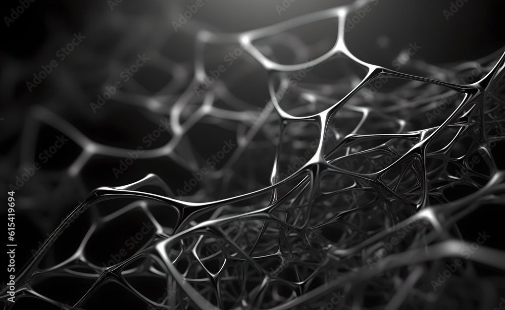 Poster ai neural nets. futuristic background of artificial intelligence neural networks. black background. 