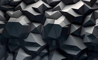 A geometric design of overlapping polygons in a monochromatic color scheme. Generative AI.