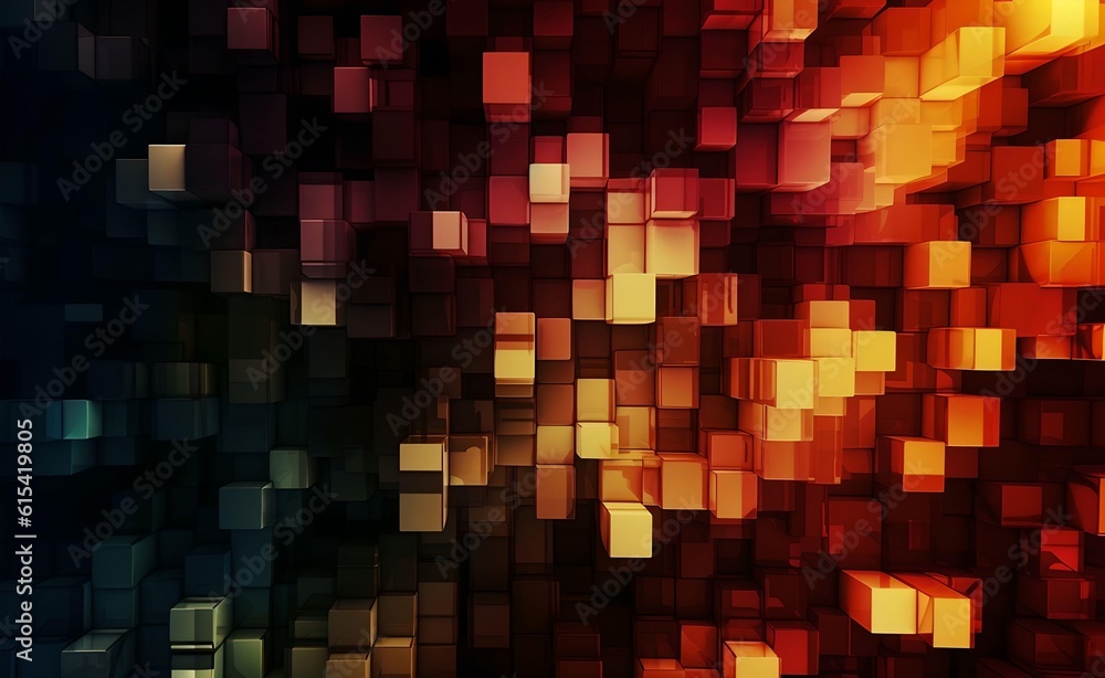 Poster a geometric design of overlapping polygons in a monochromatic color scheme. generative ai.