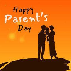 Happy Parents Day Background design vector illustration