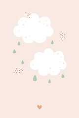 Childish Clouds Background