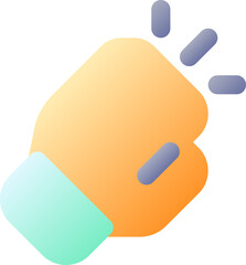 Box match pixel perfect flat gradient color ui icon. Boxer punch. Glove for professional fighter. Simple filled pictogram. GUI, UX design for mobile application. Vector isolated RGB illustration