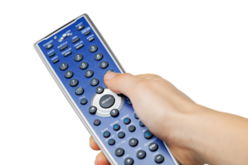 Hand Using a Remote Control