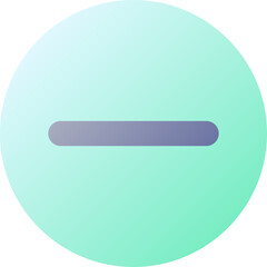 Subtraction button pixel perfect flat gradient color ui icon. Minus in circle. Remove items. Simple filled pictogram. GUI, UX design for mobile application. Vector isolated RGB illustration